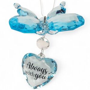 Ganz Crystal Expressions Blue Butterfly Ornament Always With You Suncatcher New